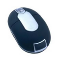 Black Plastic Wireless Optional USB Mouse (3.43"x1.77"x1.14")